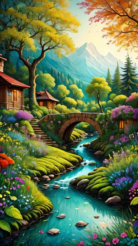 Flowers and leaves、wood、Precious stones, Rococo,rest, A Modern and Mysterious Encounter, bright color, complex details. very well detailed, intricate motifs, organic mesh pattern, perfect configuration, digital painting, Art Station, Concept Art, smooth,...