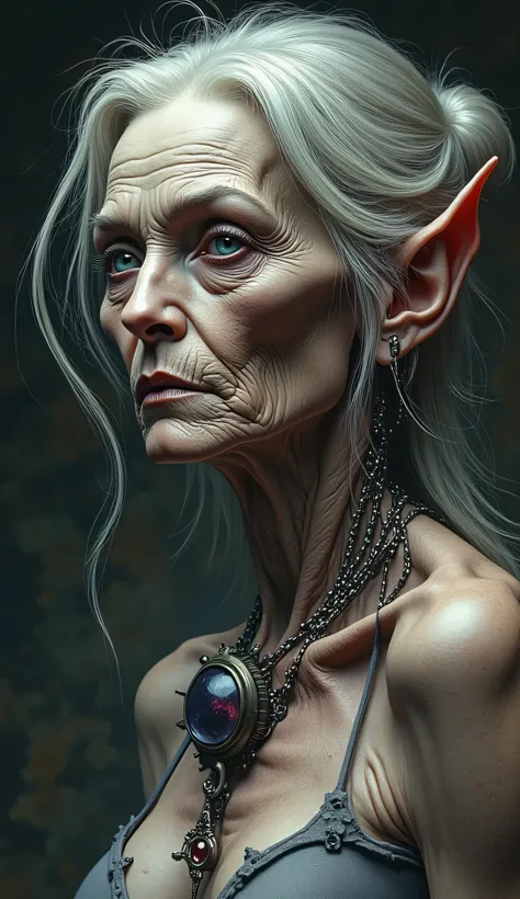 High-definition double exposure picture, Drawing, 3D Magic poster , beautiful professional postcard, Photo , picture, close-up luminism, ultra-detailed Murano glass, mechanical cybernetic steampunk , elderly grandmother, ugly figure , Aged appearan...
