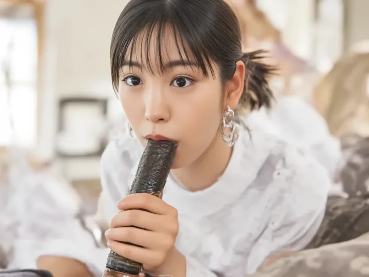 ((++shirtless Nudes chest))high image quality。high accuracy。Thin eyebrows 少しstick out your tongue +stick out your tongue camera smile with a smile on your eyes Smile shoot from the front Shooting up close to the face((++10 year old Japanese woman))she ge...