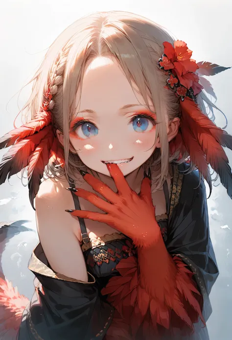 Score_9,Score_8_up,Score_7_up,highest quality,detailed,{{{masterpiece}}}, {{{best quality}}}, {{ultra-detailed}}, {illustration}, {{an extremely delicate and beautiful}},(beautiful detailed eyes),(solo,monster girl,harpy:1.6,monster body,odd face,,harpy ha...
