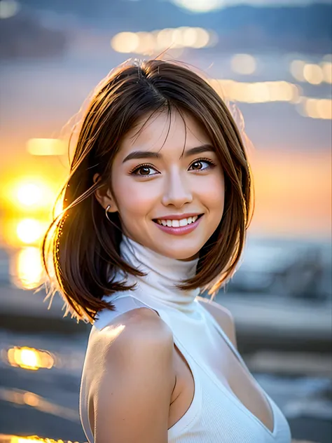 Wine lover,Wine Lover,((White Wine)),(( wineglass es)),(realistic, superrealistic:1.4), 16K high resolutionR, high resolution ,((White Wine)),(( wineglass es)),happy smile、 Age 33,Age 31, short hair, best smile、Brown short hair,japanese actress,super be...