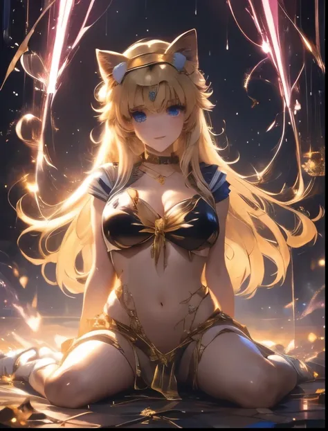 （（（ＳＦＷ、Highest quality、 first class masterpiece 、 normal body of a real person 、8k、  detailed face 、super precise、   real color 、５refer to、Highest）））、Sailor Venus、『sailorMoon』、sailor warrior、 Gold、long hair、Magical Girl、pretty girl、 can be used、Oshitoyaka、...