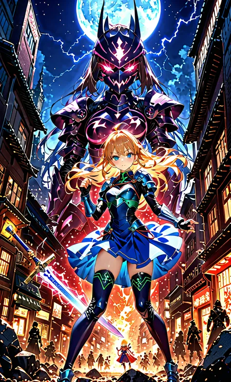 （8K, best quality, muste piece:1.2)、ultra high resolution,1 very cute girl,hosimiya ichigo,ultra-detailed face, detailed eyes,masterpiece, best quality,1girl, , Full body shot, weapon, chain, very long hair, looking at viewer,(kbxll:0.5), Japanese Shrines,...