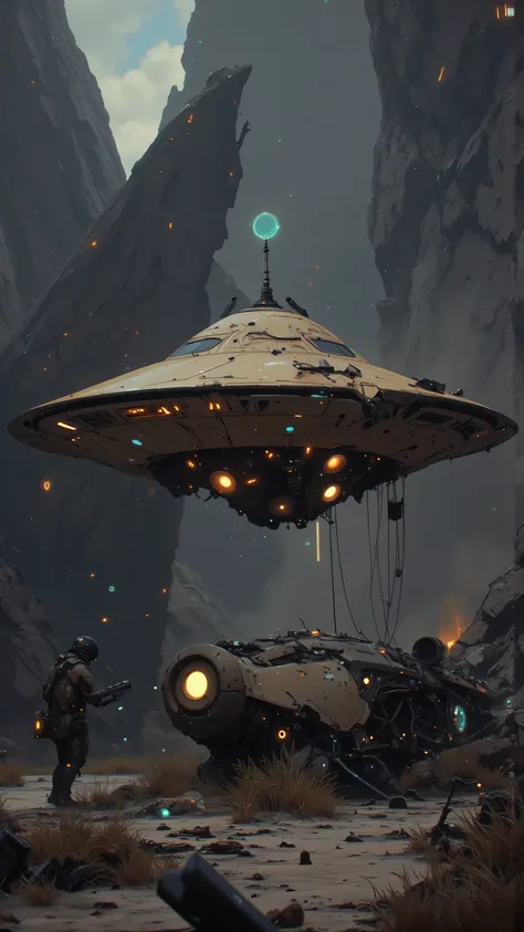 UFO spacecraft crashed