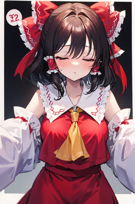 Reimu Hakurei,cover,Kamisan,thighs,one girl with white shoulders,Touhou Project