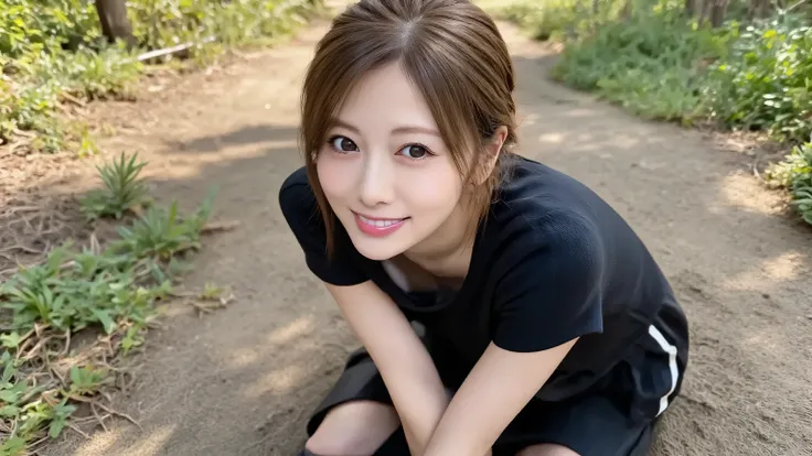 Take a picture of facial expressions、 black blouse、( with urine :1.3)、(oversized t-shirt、loose fit t-shirt that makes your nipples look soft、Low-cut T-shirt:1.2)、(top quality、8k、32K、masterpiece)、(Detailed Bra)、Japanese、20 year old、very beautiful woman、a be...