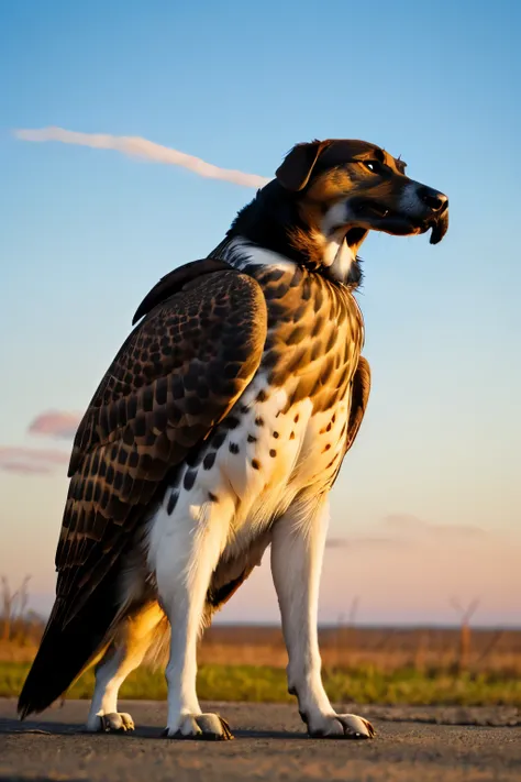 Dog and hawk