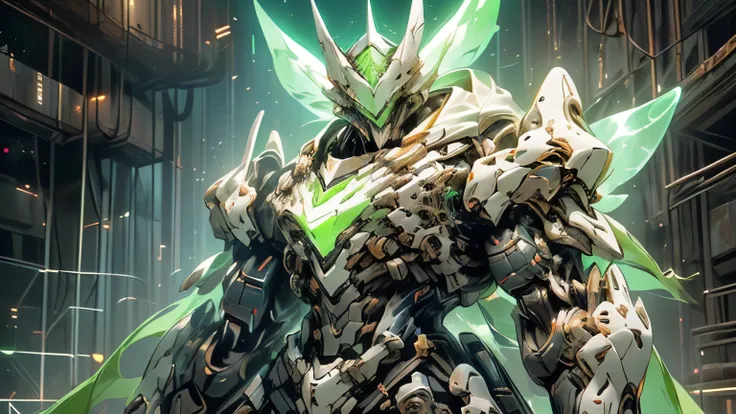 (((a masculine space angel like a sylph、wearing a sophisticated tactical white military trench coat、is a grand and visually stunning digital animation masterpiece。:1.2))), (((Flat masculine male chest:1.5, mechanical mecha night head:1.5))), (((Characters ...