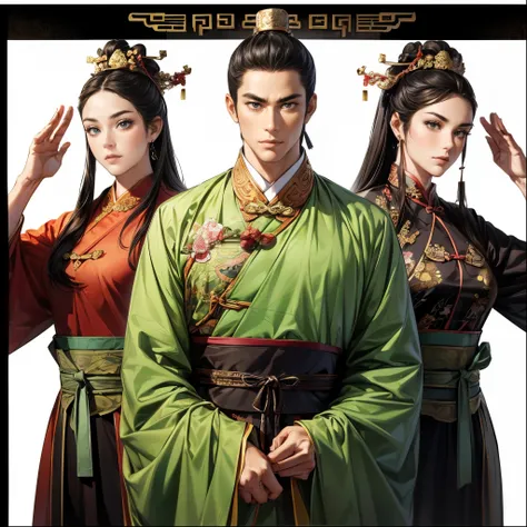 (top quality,4K,8k,high resolution,masterpiece:1.2),super detailed,(super fine illustration),(((One ancient Chinese man ))),Age 30,Intellectual face ,tall,Xiaoyan,Perfectly symmetrical face,detailed eyes:1.3, perfect eyes,The gaze is directed at the viewer...