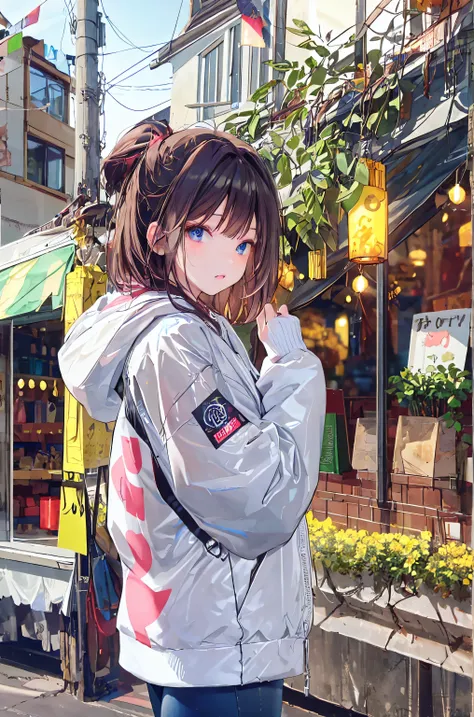high definition raw color photos , professional shooting, (((((Bokeh))))), written border depth, captured with a sony α7 IV,(maasterpiece),Best Quality, cute girl leaning on a wall, is embarrassing, blanking, Intimate moments, cute, cropped shirt, Look...