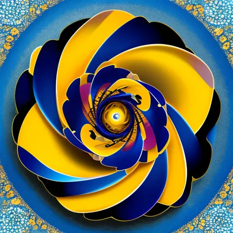 Blue and Gold Art.