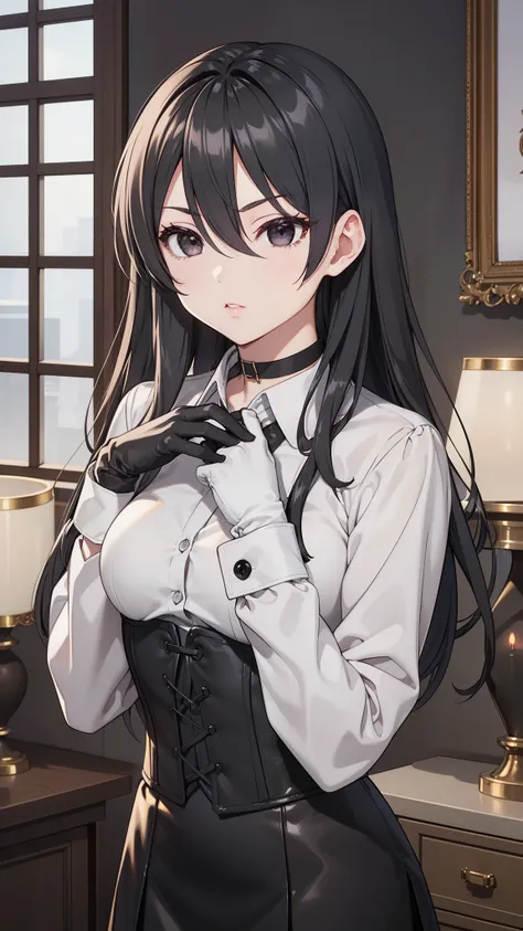 masterpiece background, beautiful art, professional artist, 8K, sciamano240, very detailed face, detailed clothing, Detailed fabric, (A young girl of short stature), perfectly drawn body , beautiful face, (long black hair), black eyes, very detailed eyes...