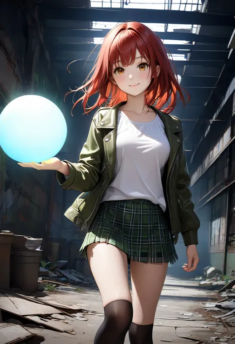 until, high quality, excellent resolution, sixteen-year-old single girl , slim body, nice figure, short stature, long red hair, long loose hair, beautiful face, (brown eyes, fringe to the side , (smooth texture: 0.75), childish and innocent look , Light...