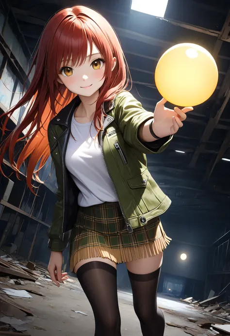 until, high quality, excellent resolution, sixteen-year-old single girl , slim body, nice figure, short stature, long red hair, long loose hair, beautiful face, (brown eyes, fringe to the side , (smooth texture: 0.75), childish and innocent look , Light...