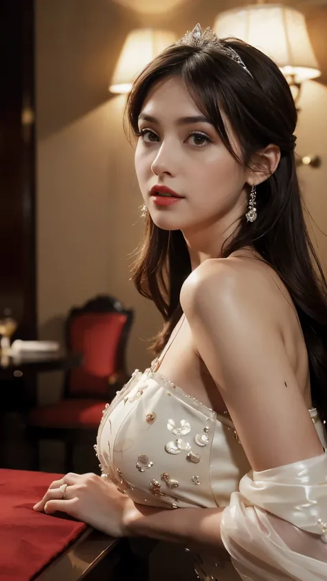 {{{masutepiece}}}, (26 year old young woman)、{Extremely delicate and beautiful}, (Solo:1.5), (Best Quality:1.2), (Ultra-high decomposition energy A, Photorealistic, Raw foto:1.4), 8K, Cinematic lighting, beautiful lighting, Professional Lighting, physical...