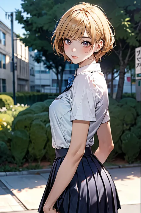 ((jojo pose, dio pose)), (back, looking back, from behind), hand up, parody, 
(masterpiece:1.3, top-quality, ultra high res, ultra detailed), (realistic, photorealistic:1.3), beautiful illustration, perfect lighting, natural lighting, colorful, depth of fi...