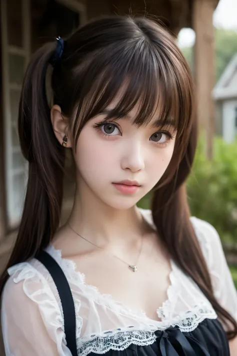masterpiece, best quality, finely detail, hight resolution, Beautiful detailed eyes, Natural Lip, girl, an exquisitely detailed and beautiful face and eyes and skin, raw photo, young face, cute, slender body, parted bangs, high school student, abandoned ho...