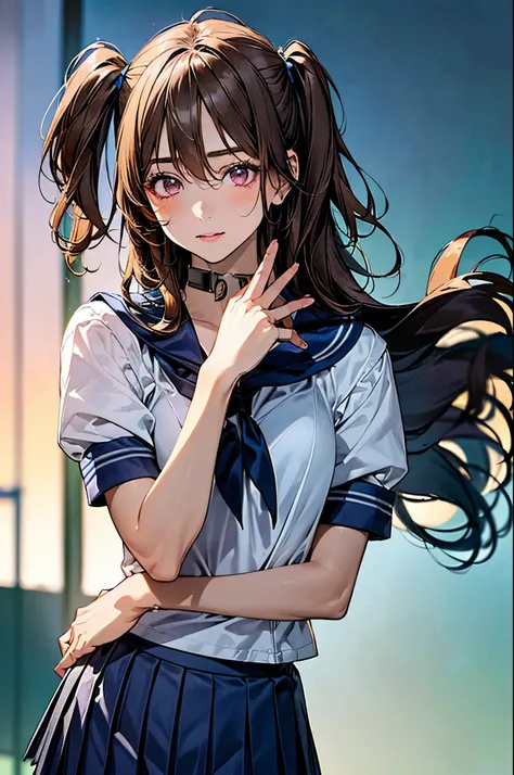 ((jojo pose, kakyoin pose)), , hand up, (hand over face), standing, looking at viewer, (five fingers), 
(masterpiece:1.3, top-quality, ultra high res, ultra detailed), (realistic, photorealistic:1.3), beautiful illustration, perfect lighting, natural light...