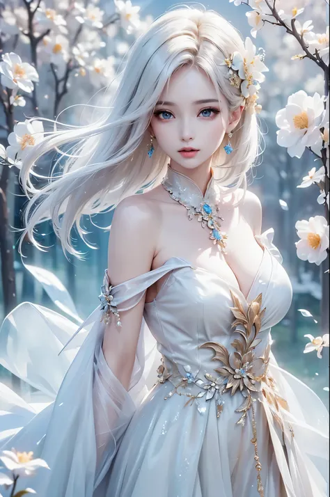 ((From the waist up))((masterpiece:1.5、8k、Portraiture、Photorealistic and very detailed CG、Very detailed、Particle Effects、Dynamic Effects、Written boundary depth、Cinematic Light、Lens flare、Ray Tracing、Tabletop、Realistic:1.4、超A high resolution:1.2、Realistic、R...
