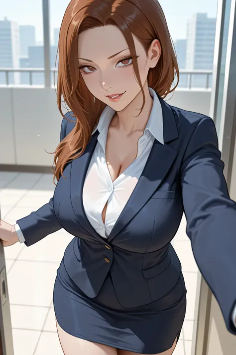Obsessive possessive Anime milf with skirt