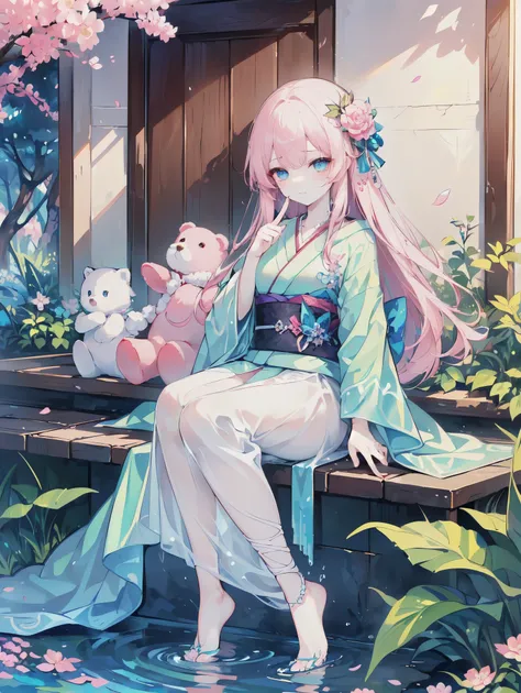 Name: Sakura-eren Element: AQUASCEND Description: The Serene Savant, a gentle and wise Waterbender. Students within the village distill dreams as infusions under her keen yet gentle gaze. Prompt: (((((Magnificent artefact, Exceptional quality, ultrahigh re...