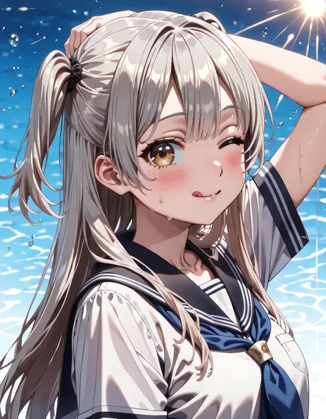 ((ultra-detailed)), (highly detailed CG illustration), (best quality:1.2), ultra-highly detailed, colorful composition, artistic photoshoot, 1girl, solo focus, ((upper body:1.4)), moe anime character, age girl, dainty facial structure, (baby face), (round ...