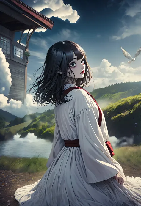 break , Photo Manipulation , A changed reality , DREAMY SCENES , Digital art, Creative Editing, 1 girl, strained , This is Junji , creepy ,