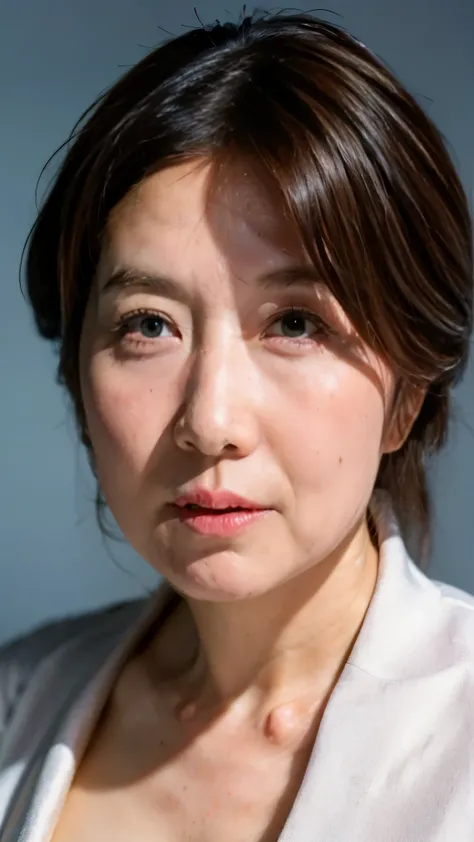 (((portrait:1.5))), Remove Background, gravure, from the chest up, masutepiece, Best Quality, Ultra-detailed, Photorealistic, super detailed skin, Perfect Anatomy, (1 japanese mature woman), (Solo), 95 years old, Large breasts, Mature Woman Politician, gla...