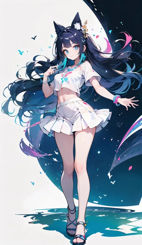 (Anime Style)、Long Hair、color Hair、hairpin、(1 female)、20-year-old、young woman、beautiful長い脚、beautiful体、beautiful鼻、Perfect Eyes、detailed eyes, Perfect Face、Perfect Legs、Perfect balance、(beautiful、medium Breasts:1.3)、(beautiful顔:1.5)、(Tight waist)、Perfect lig...