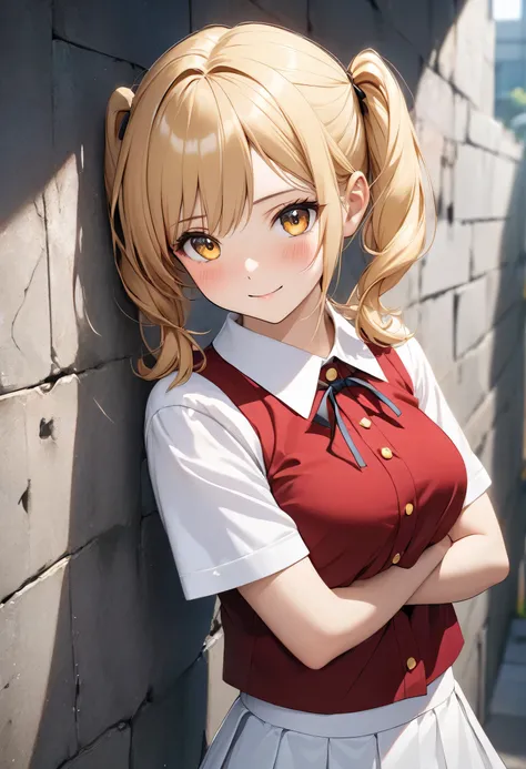 Masterpiece, best quality, High resolution, UHD, perfect pixels, depth of field, 4k, RTX, hdr))), 1 girl, single, , alone, beautiful anime girl , beautiful artistic style, Take from the chest up , anime character style hairstyle, ((little smile, childish...