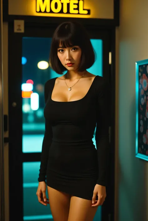 woman is at the door, diagonal below view, highest quality, photo realistic, high resolution, masterpiece,
super beautiful Japanese mature woman, 50years old, looks like a intimidating dominatrix, condescending gaze, charm with gaze, staring at the viewer,...