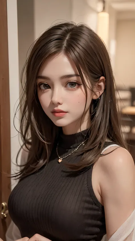 I am a mature woman with medium hair, light brunette