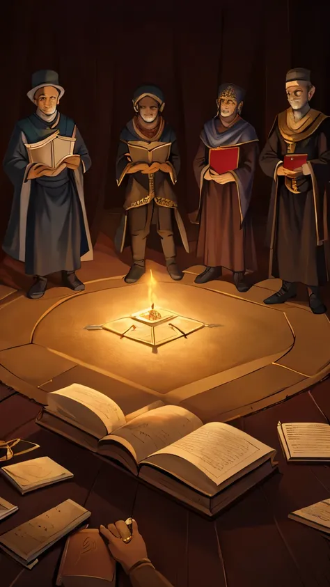 4K, high resolution, best quality, . During Suleiman's time, God made fun of them and told him that they taught people magic . He collected them and promised them. He took their books and buried them.. When Suleiman died, the demons came to people and said...