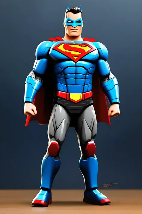 Superman and Batman in the art of Lego, the night