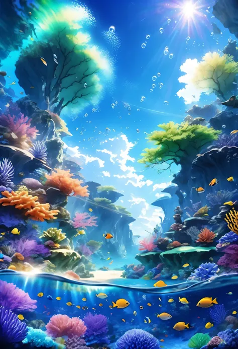 (panorama, center, masterpiece, highest quality: 1.2), (8K、Raw photo、highest quality、look up:1.2、masterpiece:1.2、Genuineistic、Ultra-high resolution、High Contrast、Photon Mapping、Genuine、Very detailed、Official Art, Raw photo、professional Lighting、 Light、Vivi...
