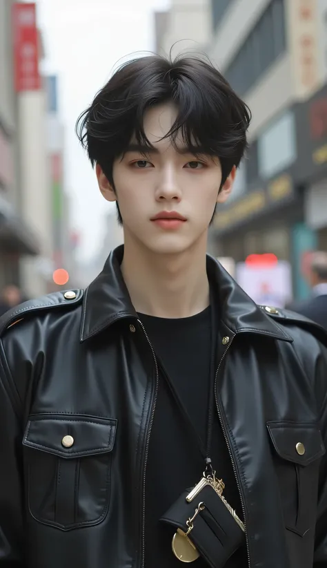 The male protagonist of the Korean Goyang Sang Sub. 20-year-old . college campus background. A.
