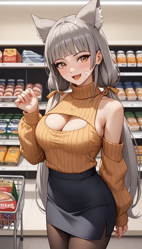 score_9, score_8_up, score_7_up, source_anime、top quality in the classroom、8k、 masterpiece、Ultra High Precision、 natural light、perfect anatomy from a shellfish、 perfect eye、beautiful eyes、one woman、medium breasts、saggy breasts:1.6、Baby Face、blDnia , cat ea...