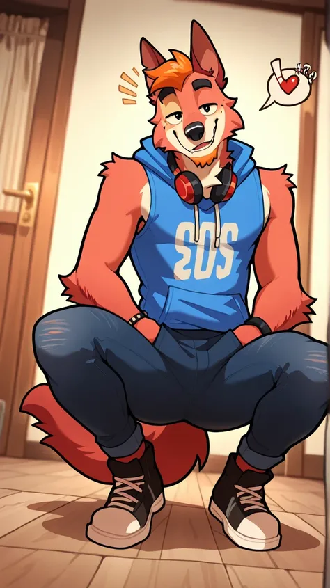 depth of field, disconnected background, eye Reflections, Reflections, Dutch angle, anthropomorphic, adult, hairy, no human, cola de lobo, sound effect , flirty expression, seductive look, sound effect , lines of movement, by gr3yyy , Mas...