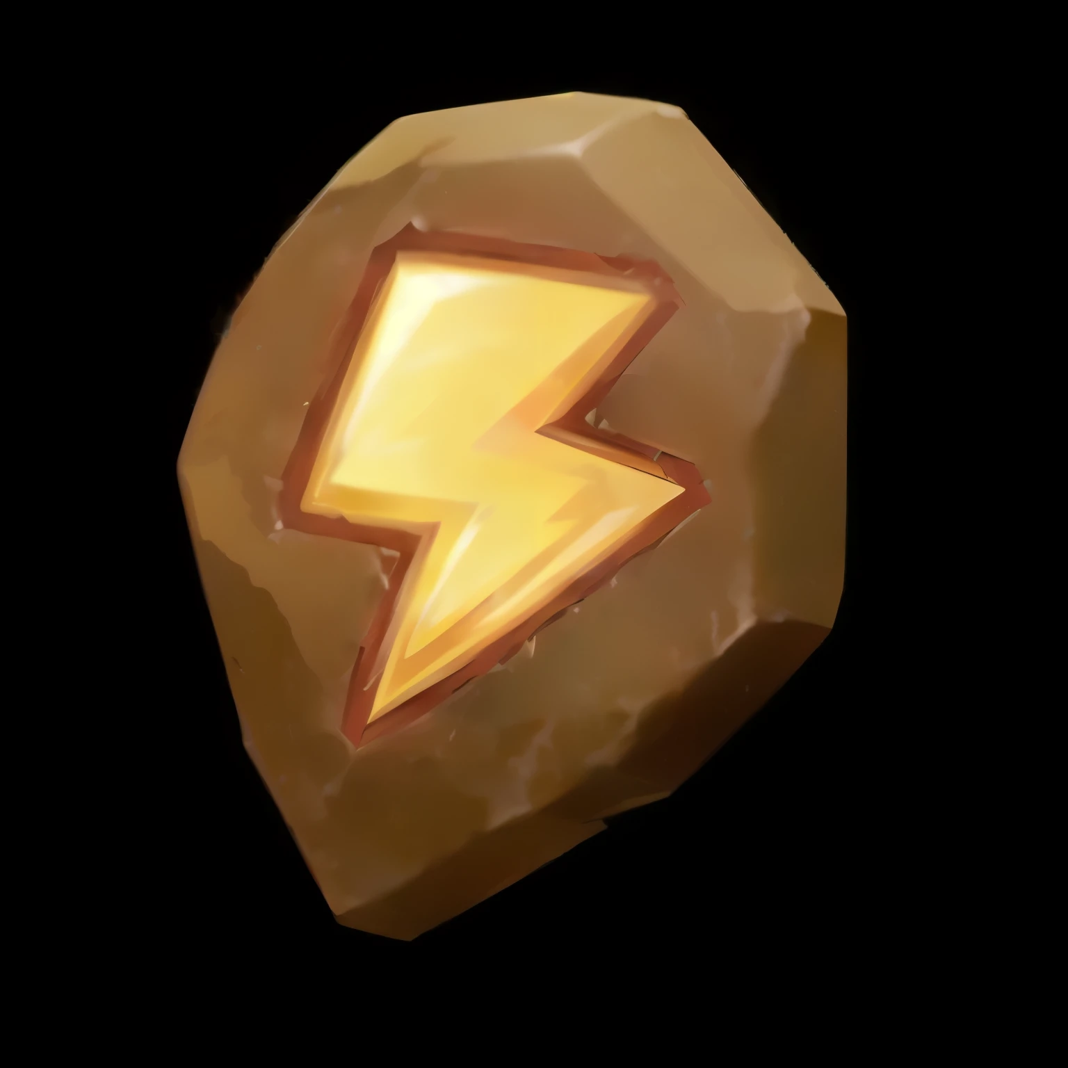 a rock with a lightning on it, Power Rune, lightning法师法术图标, 爆炸性lightning咒语, 3 d icon for mobile game,  game icon assets, Heart Stone, lightning符号, game icon stylized, lightning, fantasy game spell symbols,  fantasy game spell icon, Magic Runes, lightning效果...