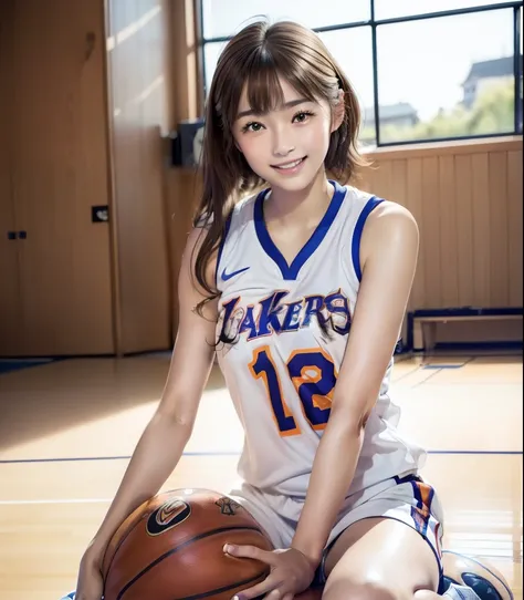 (masterpiece、high image quality、High quality DVD)、(( basketball players、 Athletes))、Japaneseの女性、age 18、perfect body、( basketball playersユニホーム:1.2)、 Low Rise Pants 、Beautiful Legs、captivating、Yuan々intention、smile、 Beautiful Hands 、( gymnasium、 ...