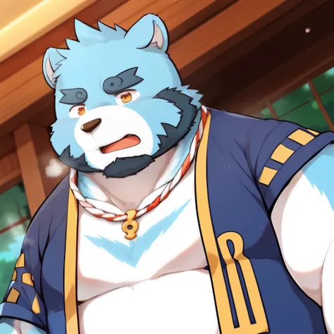 (kemono:1.2),furry,shiquanjie,blue bears, solo
