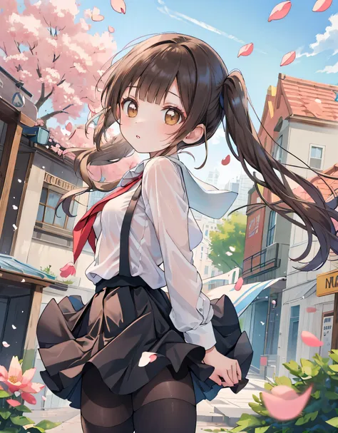 a girl, (elementary school girl), 10yo, beautiful girl, cute, moe, pretty, (beautiful black hair, beautiful eyes, pale brown eyes), (school uniform, white shirt), ((black tights:1.3)), cute skirt, (spread legs:1.05), clear, (short stature:1.3), (whole body...