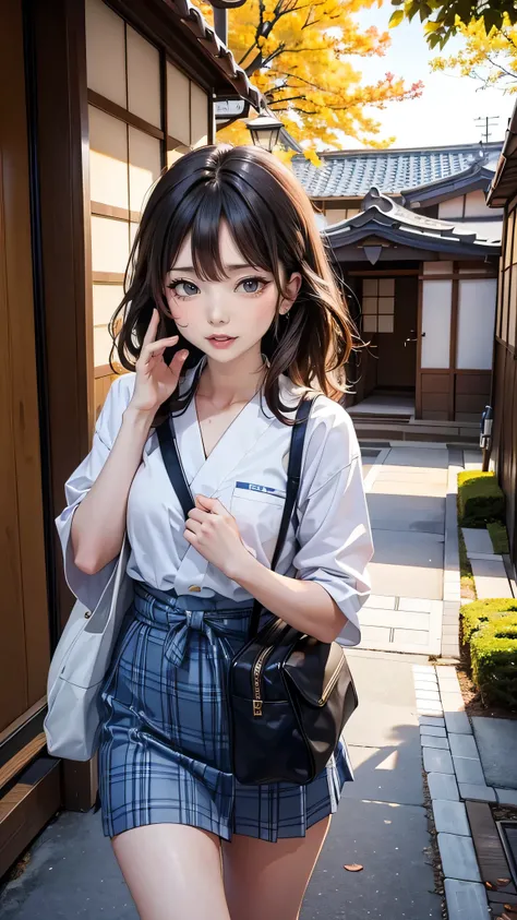 1 Japan Beautiful Girl、Departing on a morning of determination、Cute beautiful girl'Serious expression、Long face、Her eyes are big、It's droopy and cute.、whole bodyまっ白のゴスファッション、Intricate gold decoration、gold garter belt、White knee-high socks、The backg...