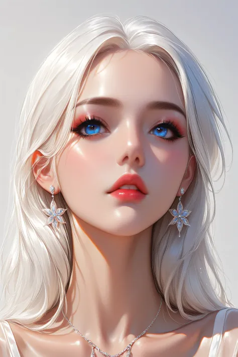 master piece:1.5、(minimal art, line drawing), woman、Black and white art:1.2、lips are red、Black and white world、silence、An ennui look、Densely drawn