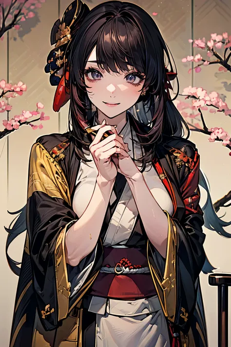 (masterpiece:1.5),beautiful hair,beautiful eyes,Beautiful slender body,(Konno Anna:1.2),(Riho Yoshioka:1.1),(closes her eyes and sticks out her tongue:1.3),(Waterfront:1.4),bust illustration from the front ,Cleavage((((An Extraordinary Beauty:1.7)))),((((M...