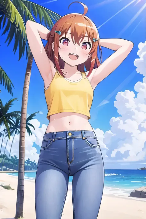 masterpiece, best quality, ultra detail, ((Perfect Face, perfect eyes, perfect hair, perfect arm)), 1girl, 14yo, petite, ((round face, ecstasy, orgasm face, drooping eyes, shame smiling, blush)), dropping eyes, sleepy, Open mouth, ((White teeth)), backgrou...