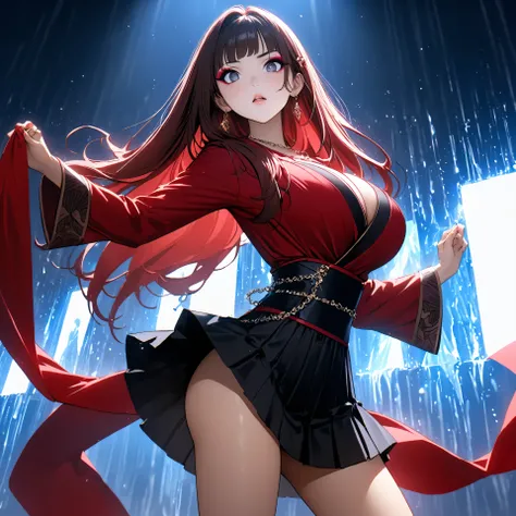 Highest quality、 ultra-precise depiction、 bright colors、beautiful oriental woman 、aldult、goddess、Fashion Photos、monotone、artistic、Oil Wind、Artistic、One person、up、portrait、40 years old、tall、long legs、 accurate facial depiction、 Darkness、spotlight in brown、...