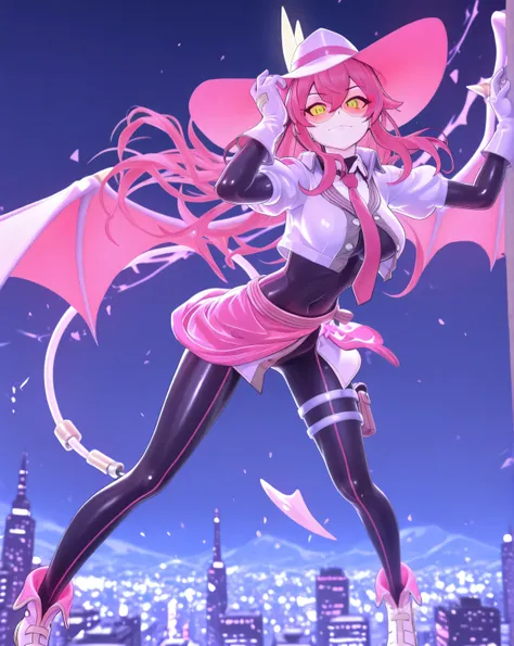 3dmm,Masterpiece,best quality, evil twin ki sikil:1.0, evil twin ki sikil outfit:1.0, black nylon bodystocking, anime 3D art style, silky clothes, bright colors,highly detailed,expressive facial features,dynamic pose,4k resolution,Arnold rendering masterpi...