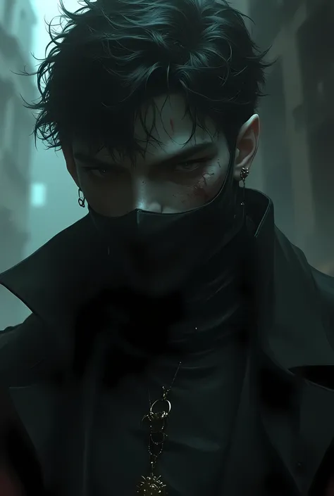 Create a character
He is a young man with a dark and profound look, with an intense and often disturbed expression.  Her hair is dark and disheveled , falling over his forehead in irregular locks.

His skin is pale and scarred, especially around the mouth ...