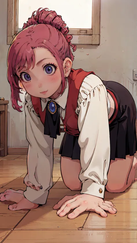 ((anime style))、upper body、 redhead、(female1people々)、若いfemale、beautiful長い脚、beautiful体、beautiful鼻、Completely、completely complete、 perfect legs、perfect balance、(beautiful、big on the floor:1.4)、big ass, thigh, (beautiful顔:1.5)、(thin waist)、Perfect Lighting、c...